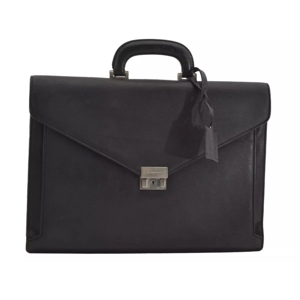 Burberry Black Leather Briefcase